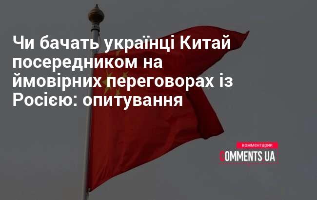 Чи розглядають українці Китай як потенційного посередника у можливих переговорах із Росією: результати опитування