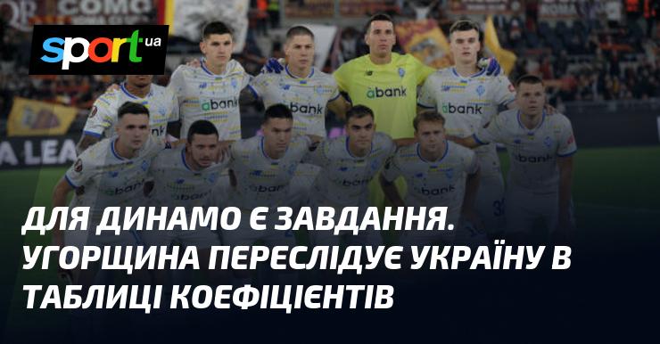 Для Динамо поставлено важливе завдання. Угорщина активно намагається обійти Україну в рейтинговій таблиці коефіцієнтів.