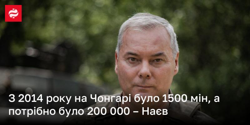 З 2014 року на Чонгарі виявили 1500 мін, тоді як необхідно було знешкодити 200 000 - заявив Наєв.