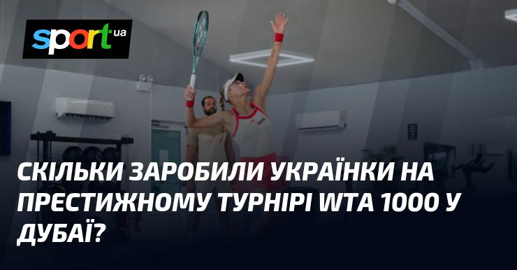 Який дохід отримали українські тенісистки на престижному турнірі WTA 1000, що проходив у Дубаї?