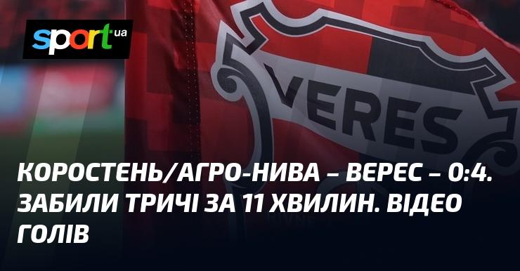 Коростень/Агро-Нива зустрічається з Вересом у матчі, що закінчився з рахунком 0:4. Дивіться відео та огляд гри, що відбулася в рамках Кубка України 23 серпня 2025 року. Голів на СПОРТ.UA!