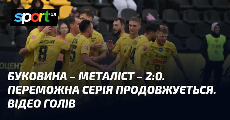 Буковина святкує перемогу над Металістом з рахунком 2:0. Серія тріумфів команди триває. Дивіться відео моментів голів!