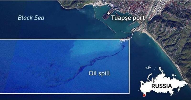 Атака Збройних сил України на термінал у Туапсе призвела до розливу нафти в Чорному морі (фото)